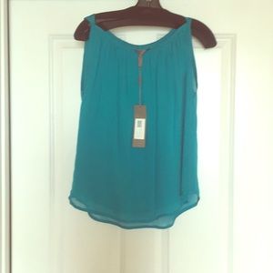 Halston heritage brand new teal tank silk car